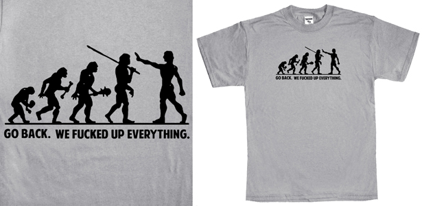 evolution t shirt go back